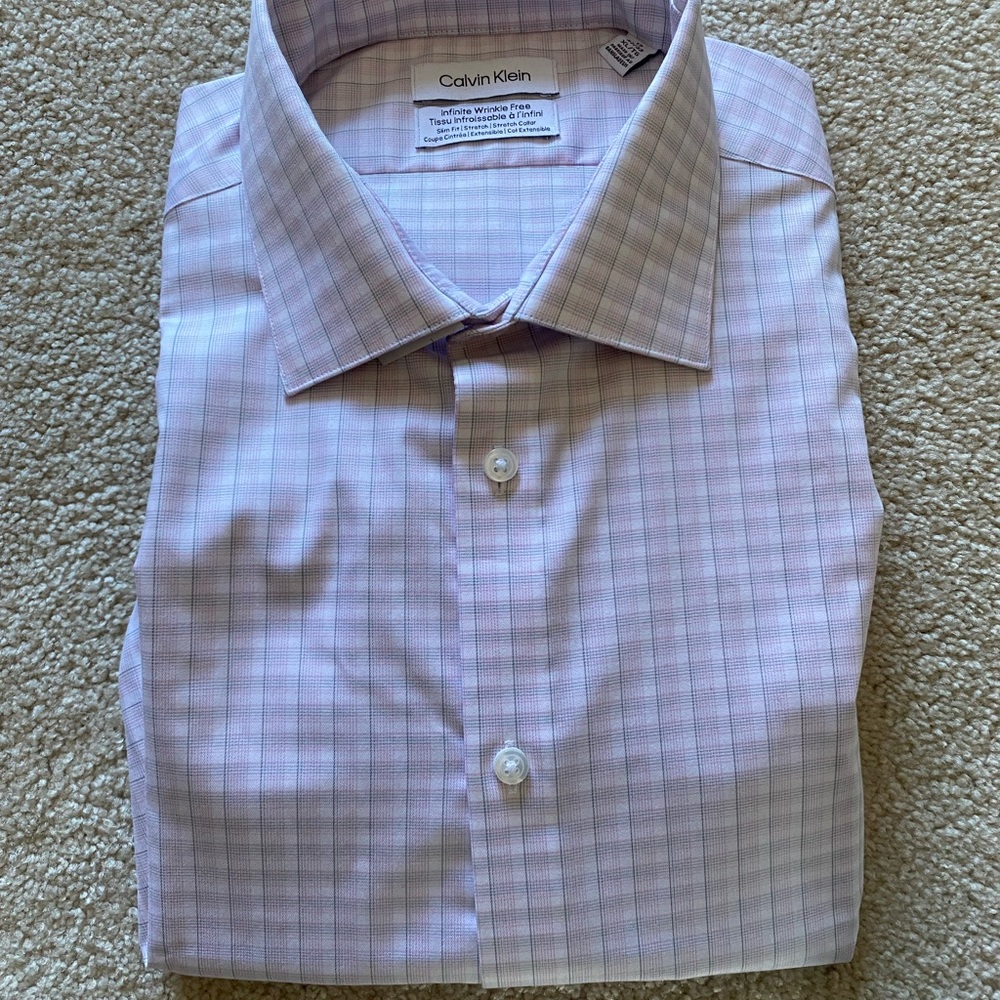 Calvin Klein Collection Purple Dress Shirt